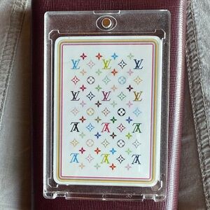 Louis Vuitton Colorful Monogram Playing Card w/Plastic Protector Jack of Spades